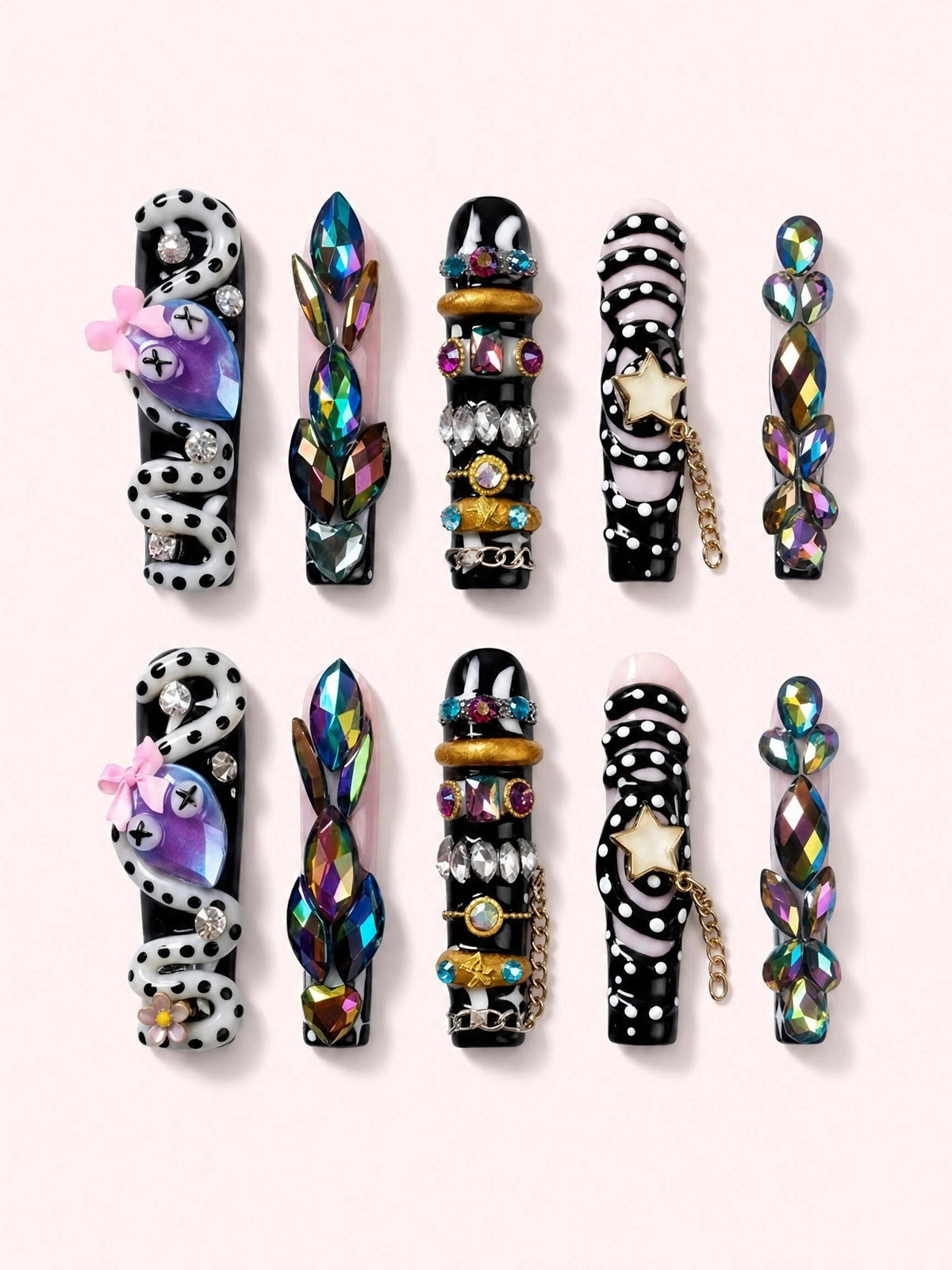 Midnight Thorn handmade NOCTURNA press-on nail set - product image 1