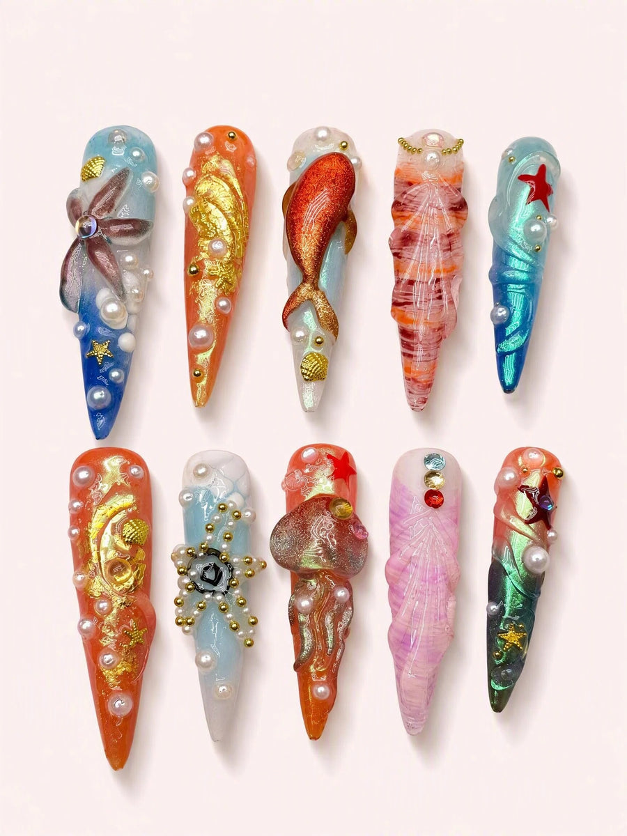 Liquid Signal handmade The Lab press-on nail set - product image 1