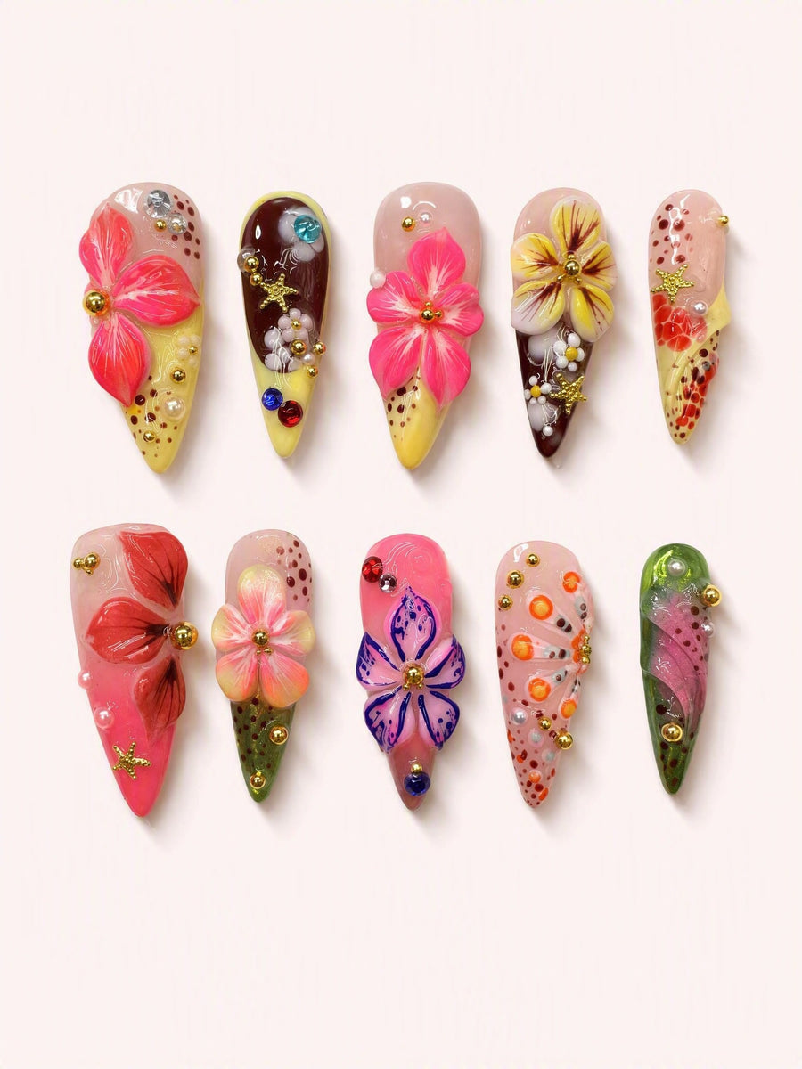 Bloomberry Vine handmade Magical Garden press-on nail set - product image 1