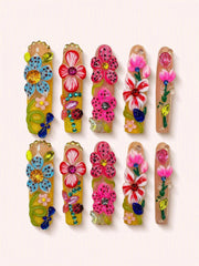 Fairy Blossom Pop handmade Magical Garden press-on nail set - product image 1