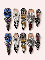 Gothic Halo handmade NOCTURNA press-on nail set - product image 1