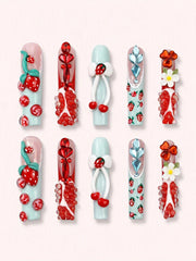 Magical Garden 39 handmade Magical Garden press-on nail set - product image 1