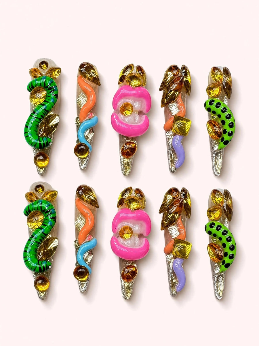 Strange Candy handmade Mutant Play press-on nail set - product image 1