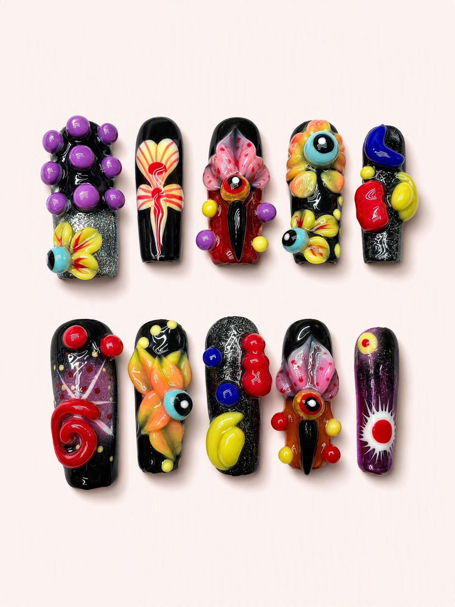 Night Jewel handmade NOCTURNA press-on nail set - product image 1