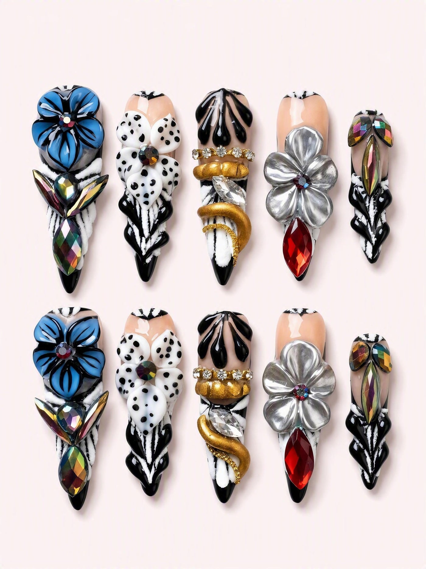 Black Moon handmade NOCTURNA press-on nail set - product image 1