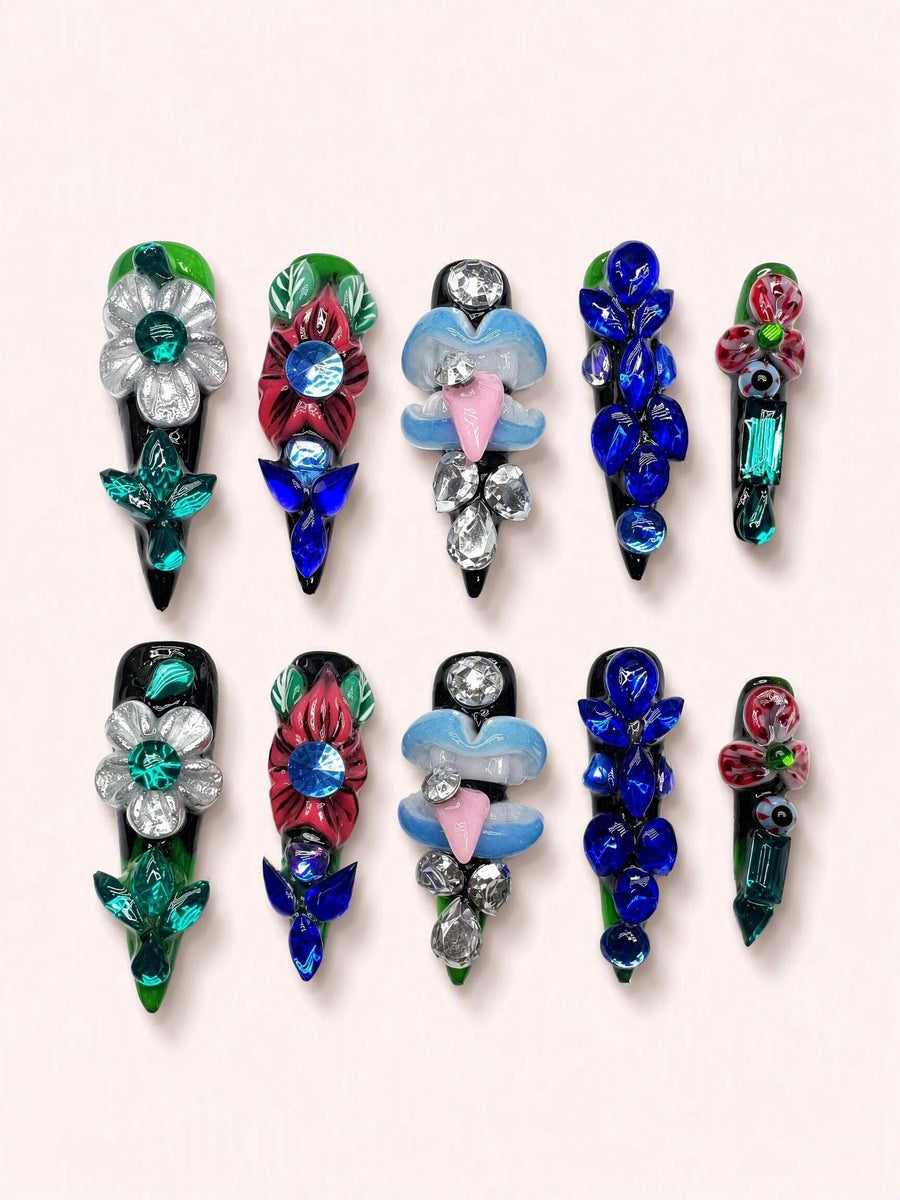 Shadow Kiss handmade NOCTURNA press-on nail set - product image 1