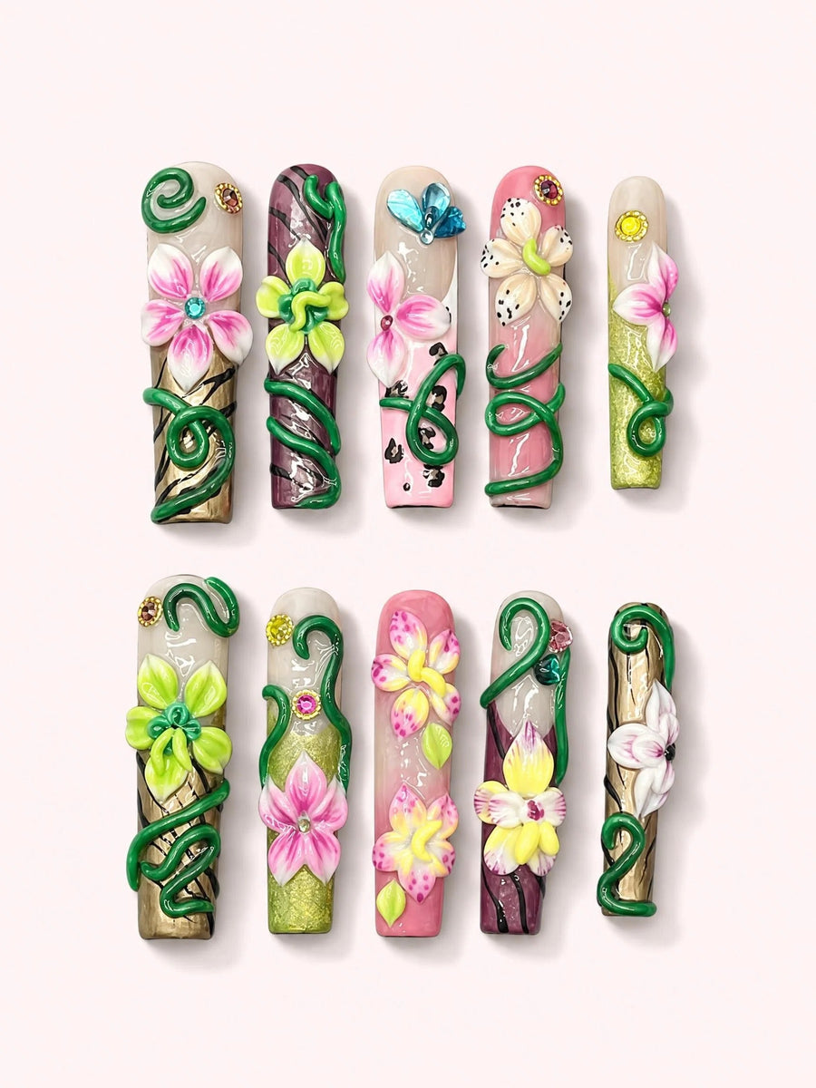 Vinebound long square press-on nails product view