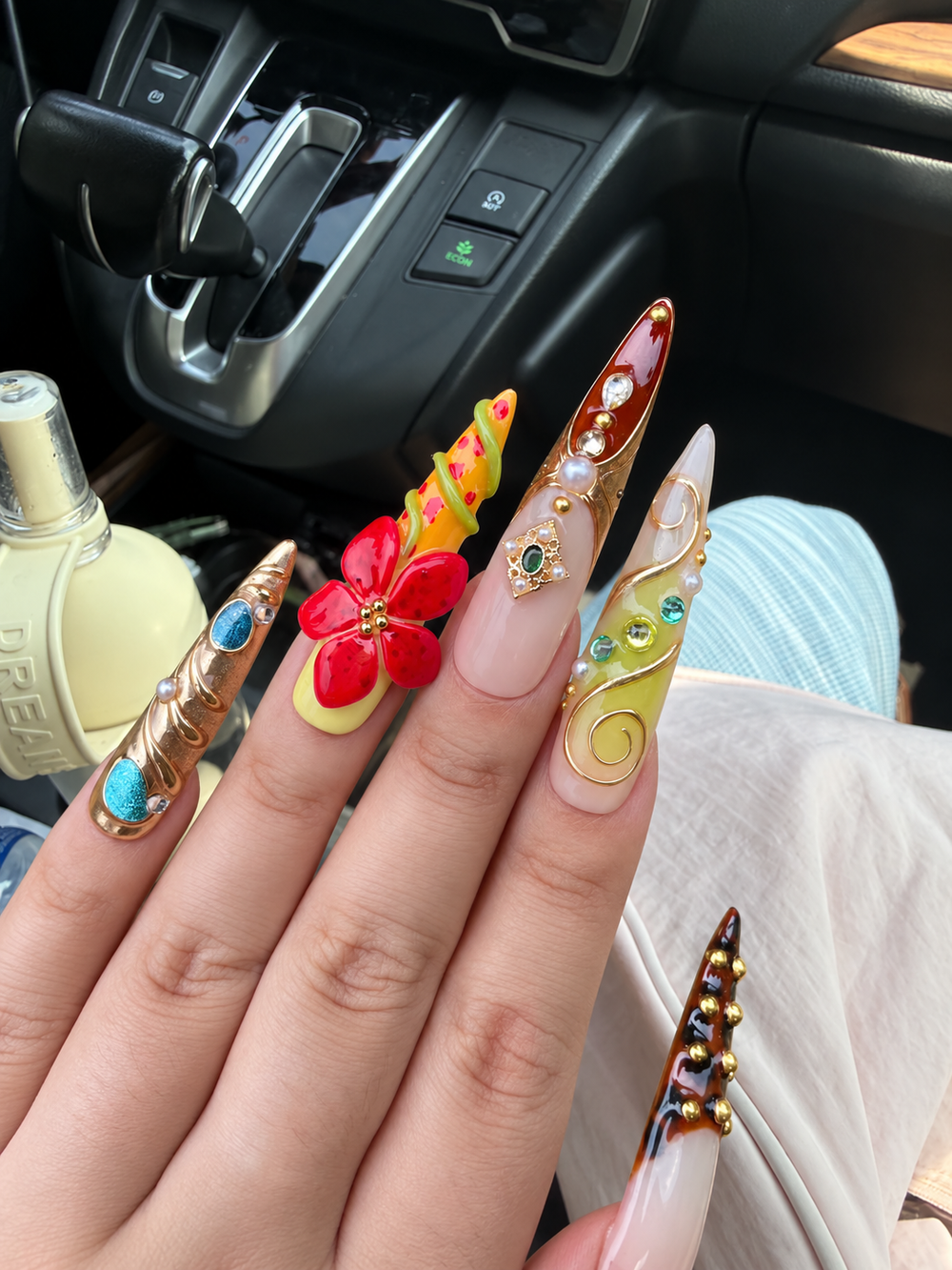 Customer wearing press-on nails