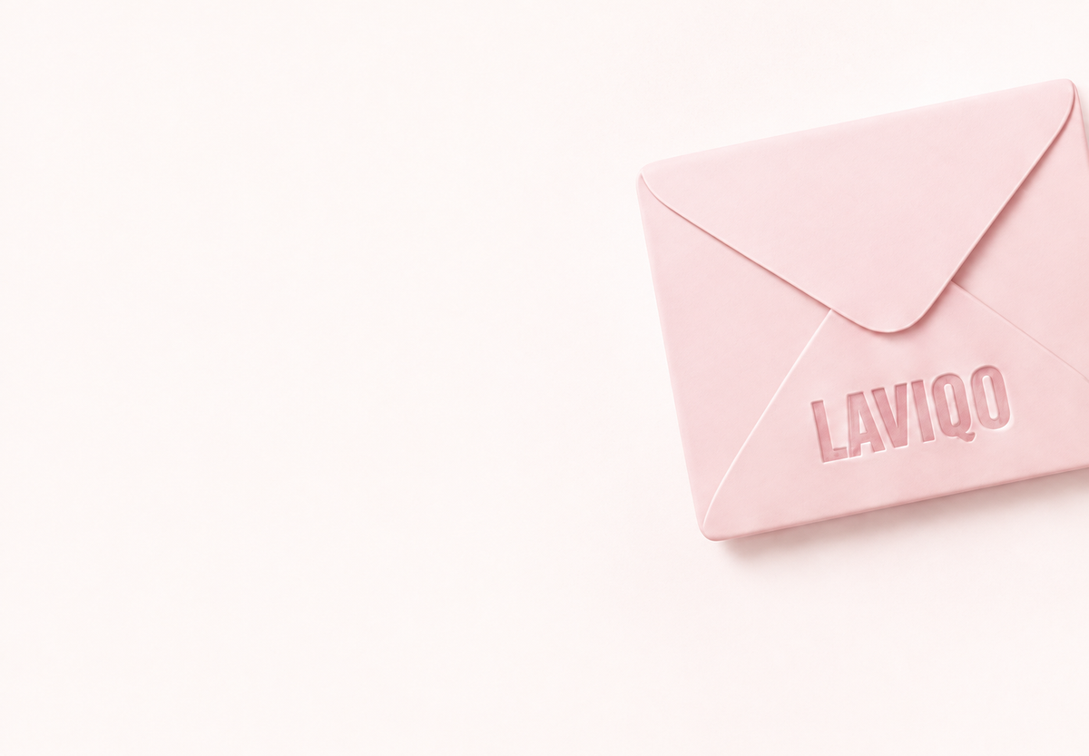 Pink LAVIQO envelope